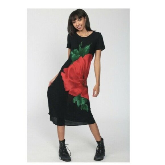 Jeffrey & Dara Dresses & Skirts - Vintage Jeffrey & Dara 90’s floral boho midi dress M